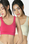 Lady Lyka Soft Strechable Sports Bra (Pack of 2) - Multicolor — thumbnail 1